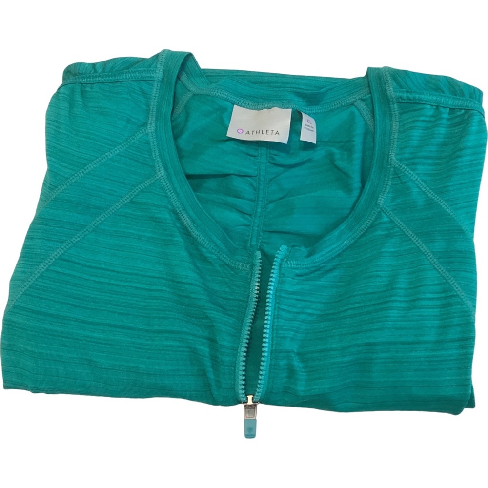 Athleta Women’s Long Sleeve Pullover 1/4 Zip Green Athletic Shirt Activewear XL - Picture 15 of 15